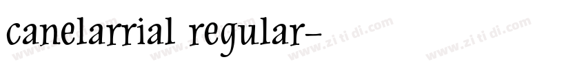 canelarrial regular字体转换
